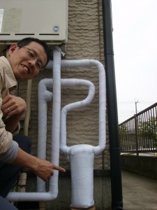 給湯器に設置してみました 給湯器に設置してみました